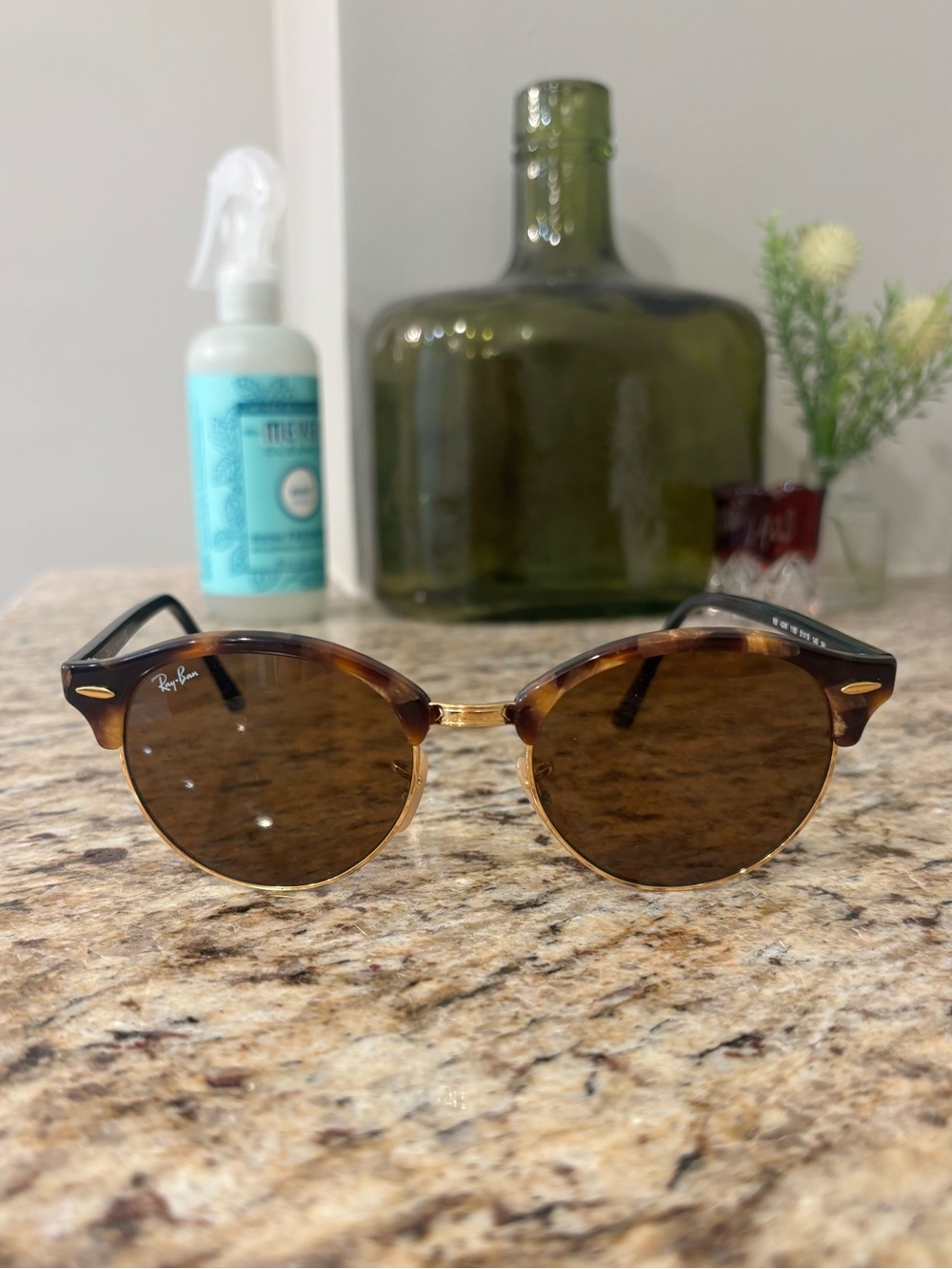 Ray Ban authentic circle tortoise sunglasses